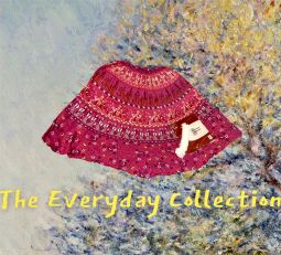 Fuschia Pink and White and Maroon Gopi Skirt Set